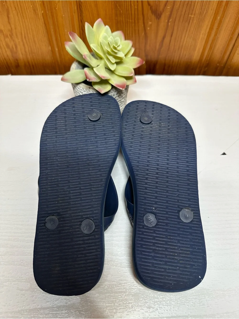 Havaianas Blue Graphic Flip Flops